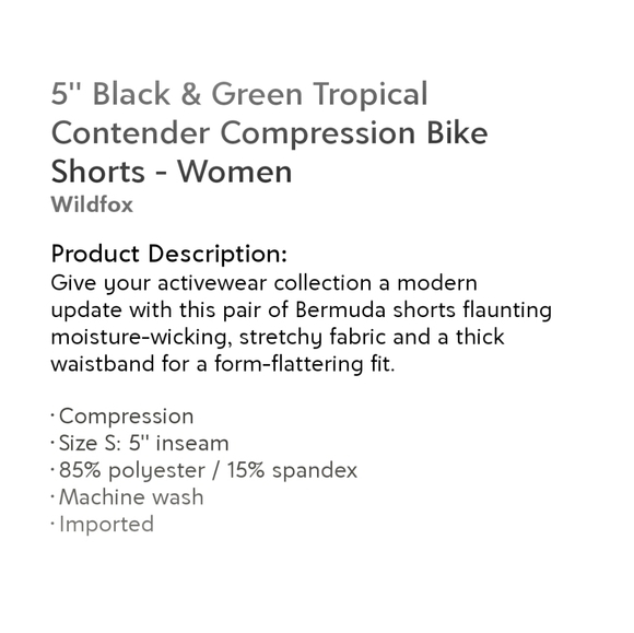 WILDFOX Palm Leaf Collins Sports Bra & 5" Matching Biker Shorts - Picture 12 of 13